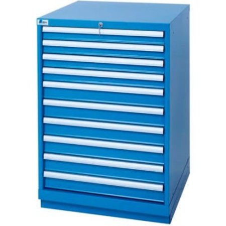 LISTA INTERNATIONAL ListaÂ 10 Drawer Standard Width Cabinet - Bright Blue, Individual Lock XSSC0900-1002BBRG